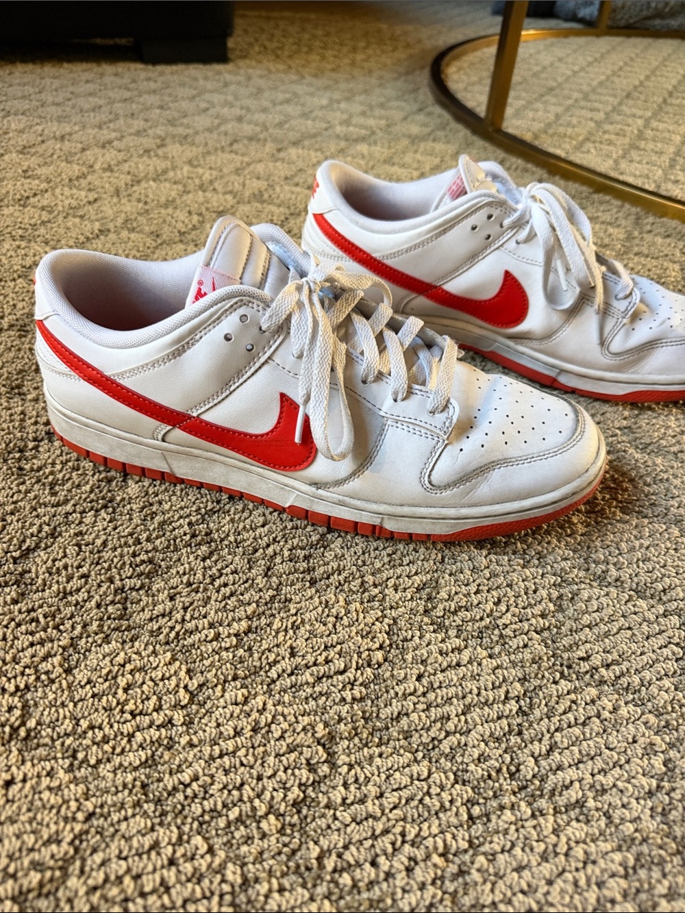 Nike Men’s Low-Top Sneakers - White/Red